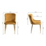 Kent - Mustard Velvet Fabric Chairs with Gold Legs (Pair) Kent - Mustard Velvet Fabric Chairs with Gold Legs (Pair)