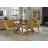 Kent - Mustard Velvet Fabric Chairs with Gold Legs (Pair) Kent - Mustard Velvet Fabric Chairs with Gold Legs (Pair)