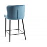 Kent - Petrol Blue Velvet Fabric Bar Stools with Black Legs (Pair) Kent - Petrol Blue Velvet Fabric Bar Stools with Black Legs (Pair)