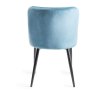 Kent - Petrol Blue Velvet Fabric Chairs with Black Legs (Pair) Kent - Petrol Blue Velvet Fabric Chairs with Black Legs (Pair)