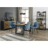 Kent - Petrol Blue Velvet Fabric Chairs with Black Legs (Pair) Kent - Petrol Blue Velvet Fabric Chairs with Black Legs (Pair)