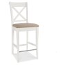 Montana Two Tone X Back Bar Stool - Ivory Bonded Leathr(Pair)