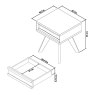Nordic Aged Oak Lamp Table With Drawer Nordic Aged Oak Lamp Table With Drawer