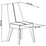 Nordic Aged Oak Upholstered Chair - Slate Blue (Single) - Grade A3 - Ref #0303 Nordic Aged Oak Upholstered Chair - Slate Blue (Single) - Grade A3 - Ref #0303