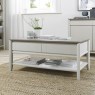 Palermo Grey Washed Oak & Soft Grey Coffee Table With Drawer - Grade A3 - Ref #0494 Palermo Grey Washed Oak & Soft Grey Coffee Table With Drawer - Grade A3 - Ref #0494