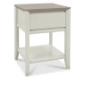 Palermo Grey Washed Oak & Soft Grey Lamp Table With Drawer Palermo Grey Washed Oak & Soft Grey Lamp Table With Drawer
