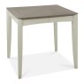 Bentley Designs Bergen Grey Washed Oak & Soft Grey 2-4 Seater Dining Set & 2 Low Slat Back Chairs Upholstered in Titanium Fab
