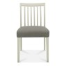 Bentley Designs Bergen Grey Washed Oak & Soft Grey 2-4 Seater Dining Set & 2 Low Slat Back Chairs Upholstered in Titanium Fab