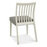 Bentley Designs Bergen Grey Washed Oak & Soft Grey 2-4 Seater Dining Set & 2 Low Slat Back Chairs Upholstered in Titanium Fab