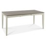 Bentley Designs Bergen Grey Washed Oak & Soft Grey 4-6 Seater Dining Set & 4 Slat Back Upholstered Chairs in Titanium Fabric-