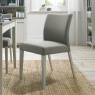 Palermo Grey Washed Uph Chair - Titanium Fabric (Pair)