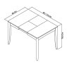 Palermo Oak 2-4 Extension Table - Grade A2 - Ref #0375 Palermo Oak 2-4 Extension Table - Grade A2 - Ref #0375
