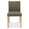 Bentley Designs Bergen Oak 2-4 Seater Dining Set & 4 Upholstered Chairs in Black Gold Fabric- chair front