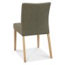 Bentley Designs Bergen Oak 2-4 Seater Dining Set & 4 Upholstered Chairs in Black Gold Fabric- chair back angle