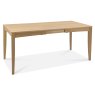 Bentley Designs Bergen Oak 4-6 Seater Dining Set & 4 Upholstered Chairs in Black Gold Fabric- table extended