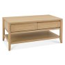 Bentley Designs Bergen Oak Coffee Table with Drawer- front angle shot