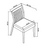 Palermo Oak Low Slat Back Chair - Black Gold Fabric (Pair) Palermo Oak Low Slat Back Chair - Black Gold Fabric (Pair)