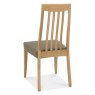 Bentley Designs Bergen Oak Slat Back Chair- Black Gold Fabric- Pair- back angle