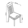 Palermo Oak Slat Back Chair - Black Gold Fabric (Pair) Palermo Oak Slat Back Chair - Black Gold Fabric (Pair)