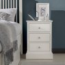 Rivendell White 3 Drawer Nightstand