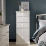 Rivendell White 5 Drawer Tall Chest
