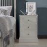 Rivendell Soft Grey 3 Drawer Nightstand - Grade A3 - Ref #0527 Rivendell Soft Grey 3 Drawer Nightstand - Grade A3 - Ref #0527