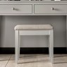 Rivendell Soft Grey Stool - Pebble Grey Fabric