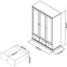 Rivendell Soft Grey Triple Wardrobe Rivendell Soft Grey Triple Wardrobe