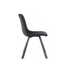 Vintage Black Pu Chair with Metal Leg Vintage Black Pu Chair with Metal Leg