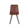Vintage Cognac Pu Chair with Metal Leg Vintage Cognac Pu Chair with Metal Leg