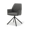George Grey Dining Chair with Metal Leg